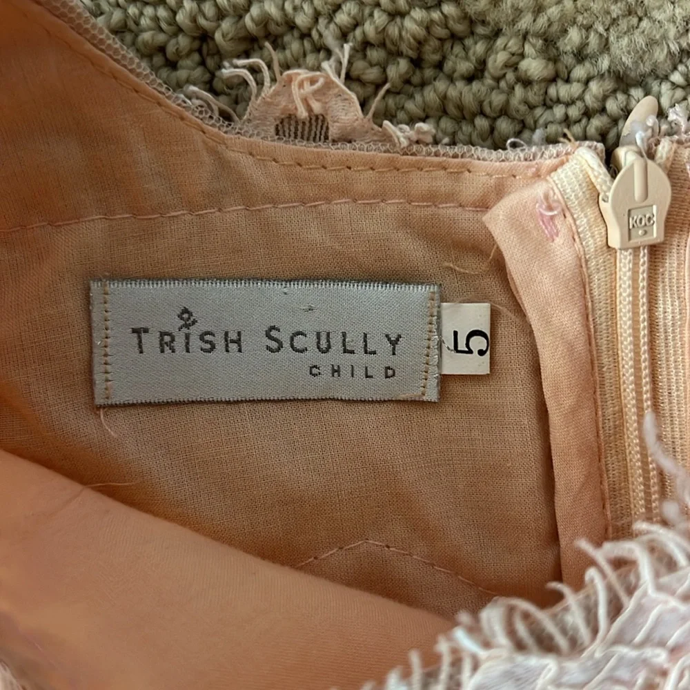 Trish Scully Child Peach Tulle Dress Size 5